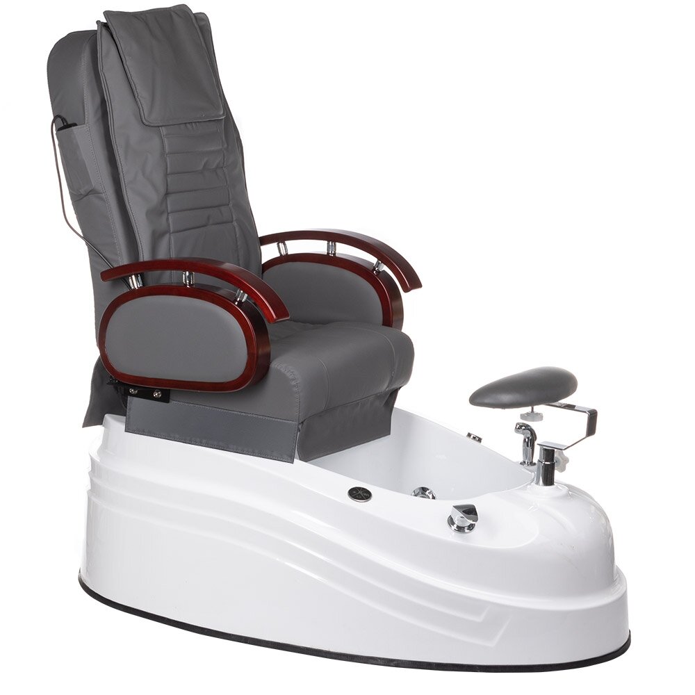 Professional electric podiatry chair for pedicure procedures with massage function BR-2307, grey color Professional electric podiatry chair for pedicure procedures with massage function BR-2307, grey color