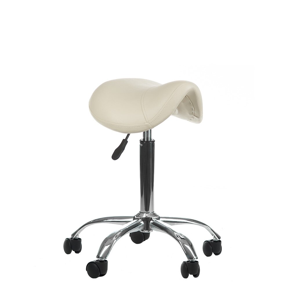 Professional master chair-saddle for beauticians BD-9909, cream color Professional master chair-saddle for beauticians BD-9909, cream color