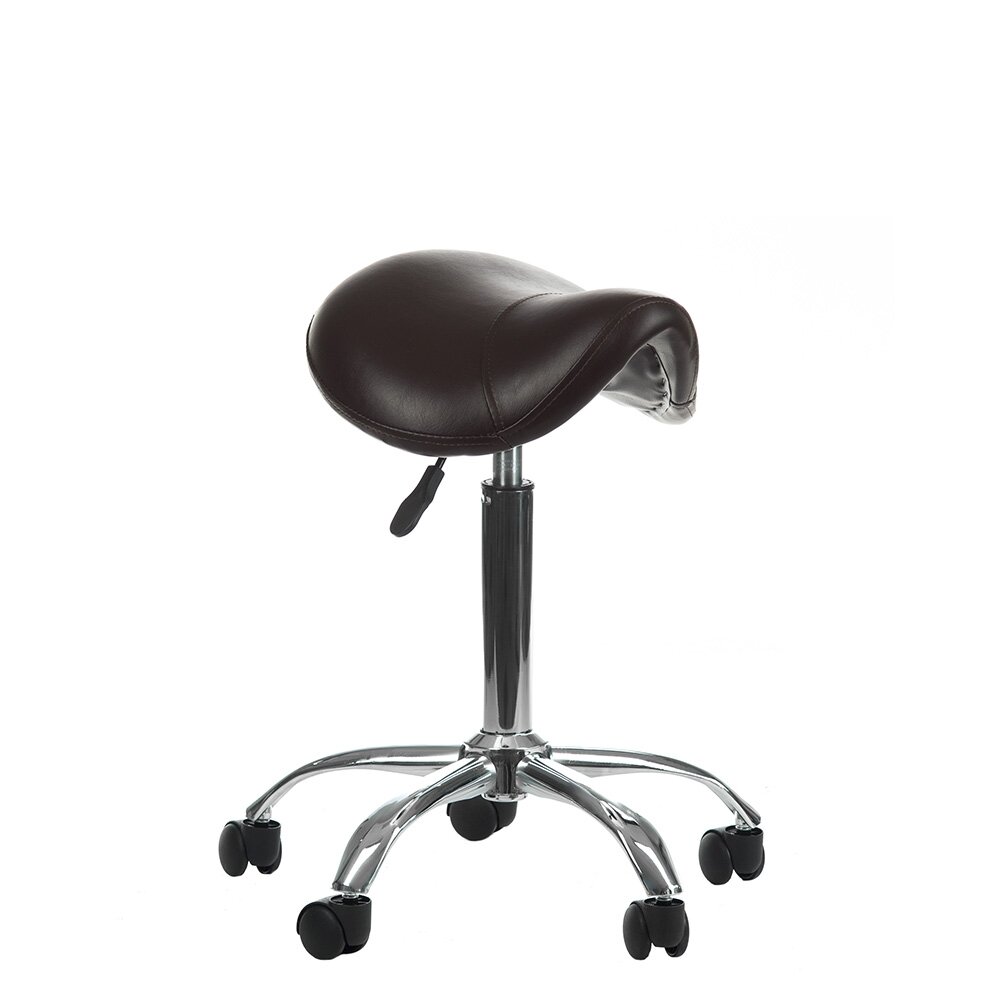 Professional master chair-saddle for beauticians BD-9909, brown color Professional master chair-saddle for beauticians BD-9909, brown color