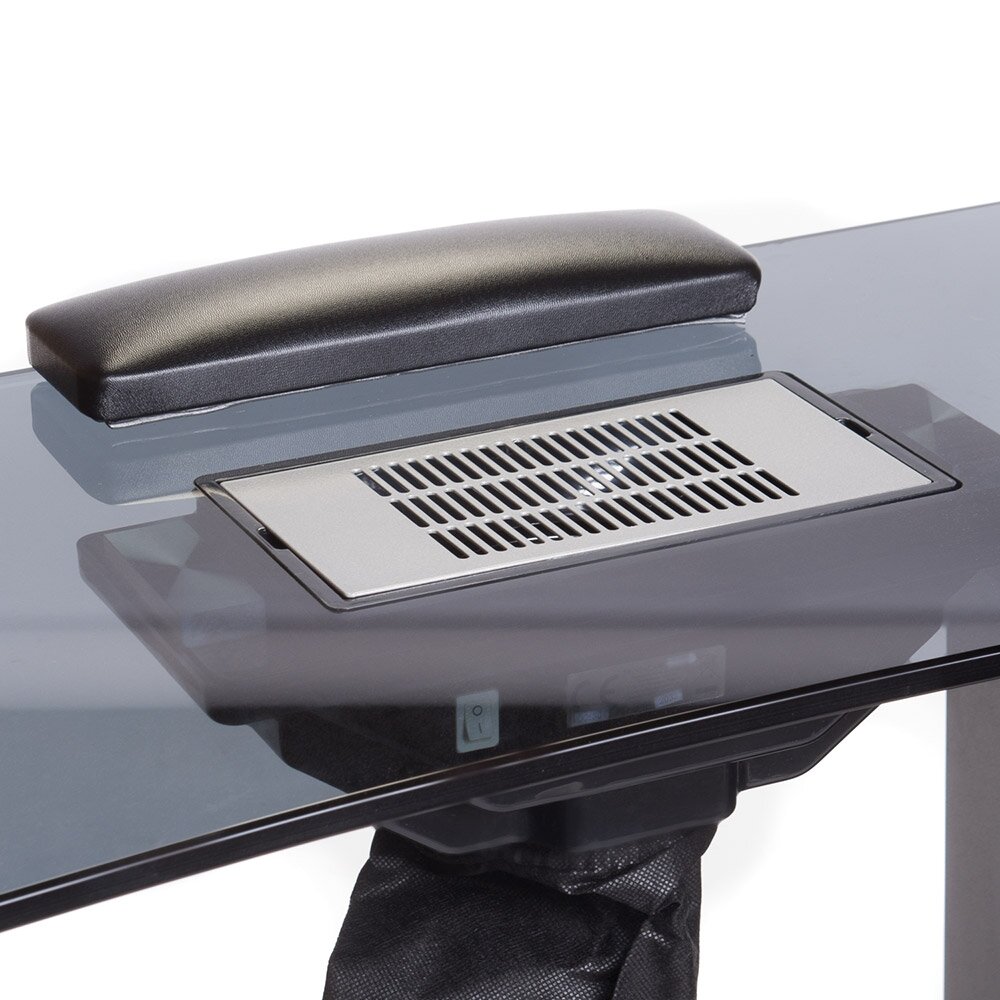 Professional manicure table with with dust extractor BD-3425-1+P, black color 1 Professional manicure table with with dust extractor BD-3425-1+P, black color 1