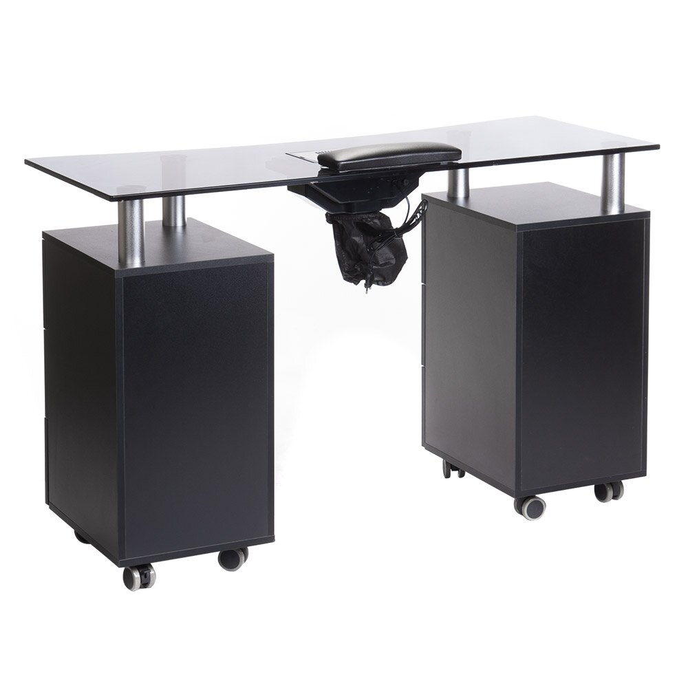 Professional manicure table with with dust extractor BD-3425-1+P, black color 2 Professional manicure table with with dust extractor BD-3425-1+P, black color 2