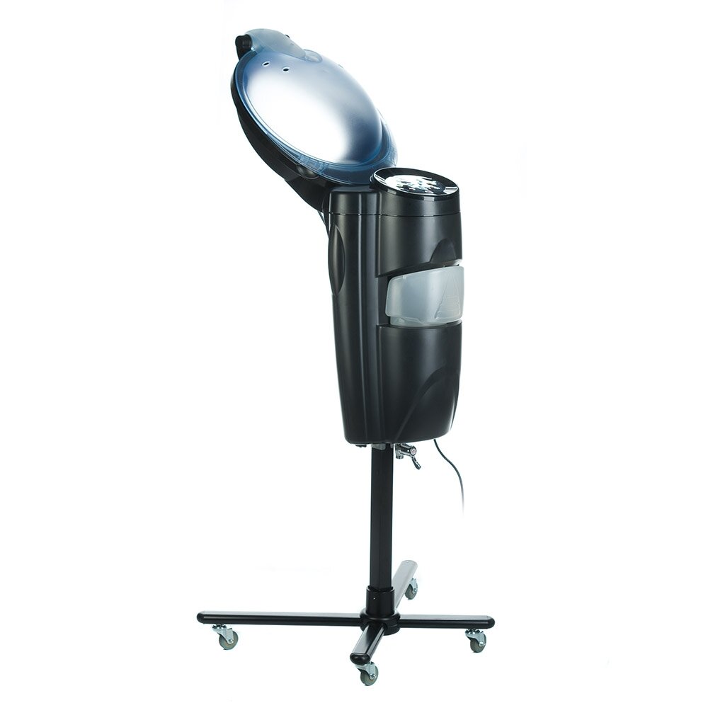 Profesionalus plaukų drėkintuvas -  sauna su aktyviuoju ozonu BB-007R2, su stovu, juodos spalvos 1