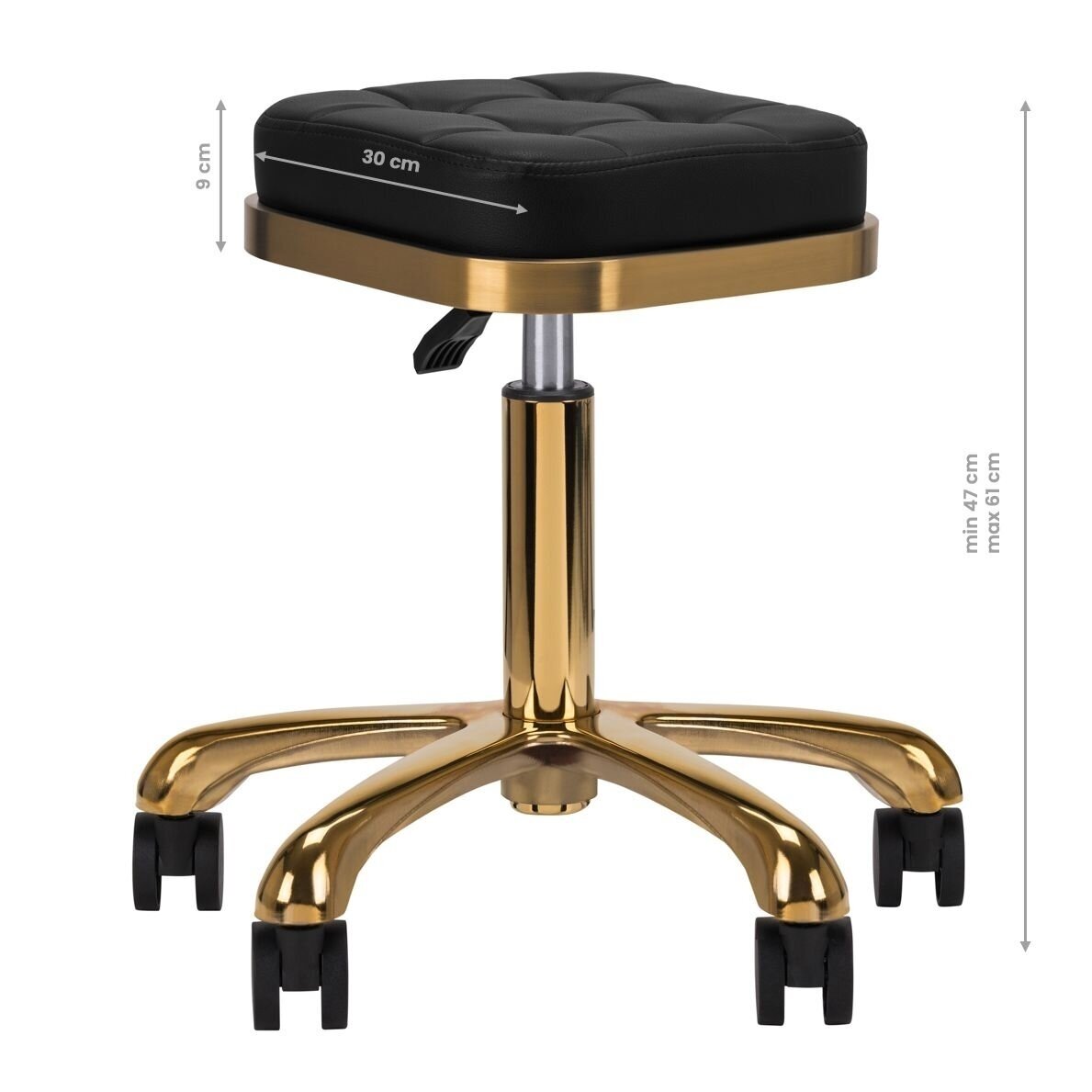 Professional master chair for beauticians M-1645, black color 2