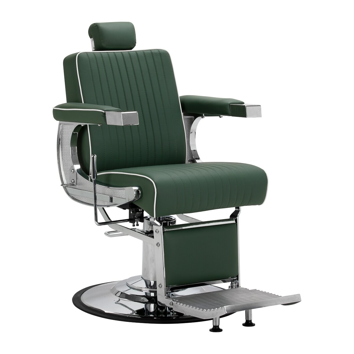 Profesionali barberio kėdė kirpykloms ir barbershopams GABBIANO VISIONERIO, žalios spalvos