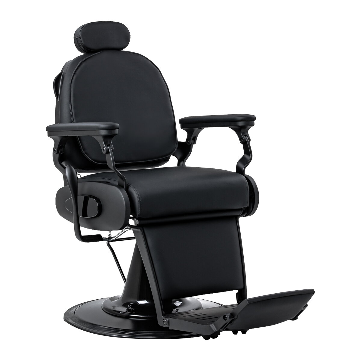 Profesionali barberio kėdė kirpykloms ir grožio salonams GABBIANO FRANCESCO, juodos spalvos Profesionali barberio kėdė kirpykloms ir grožio salonams GABBIANO FRANCESCO, juodos spalvos