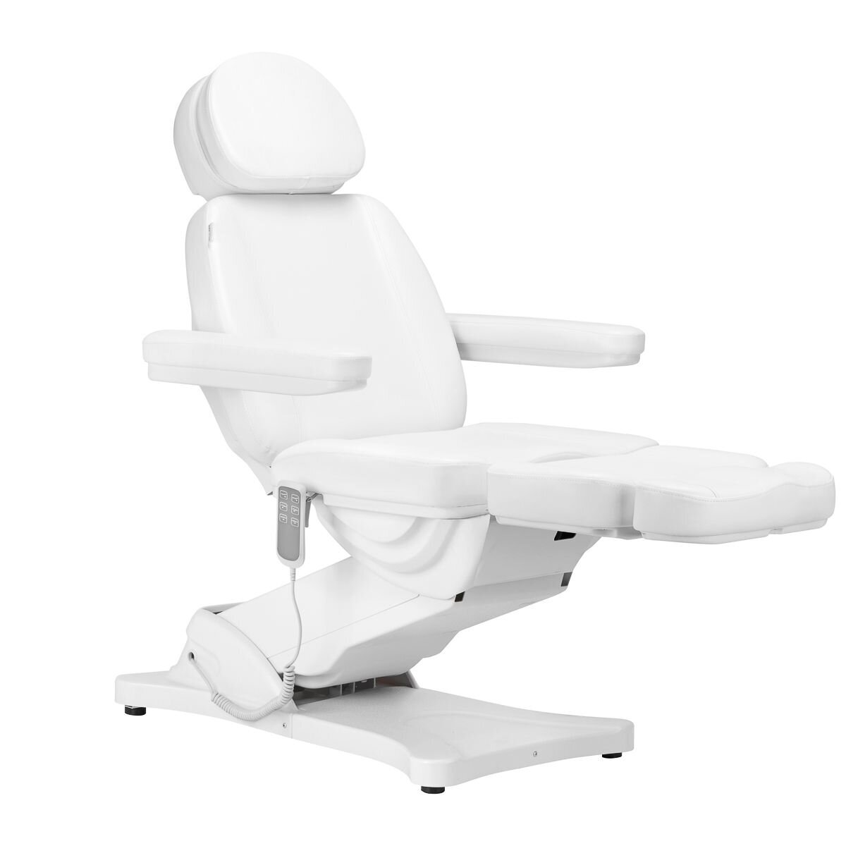 Profesionali elektrinė kosmetologinė kėdė - gultas SILLON CLASSIC, 3 variklių, baltos spalvos 2