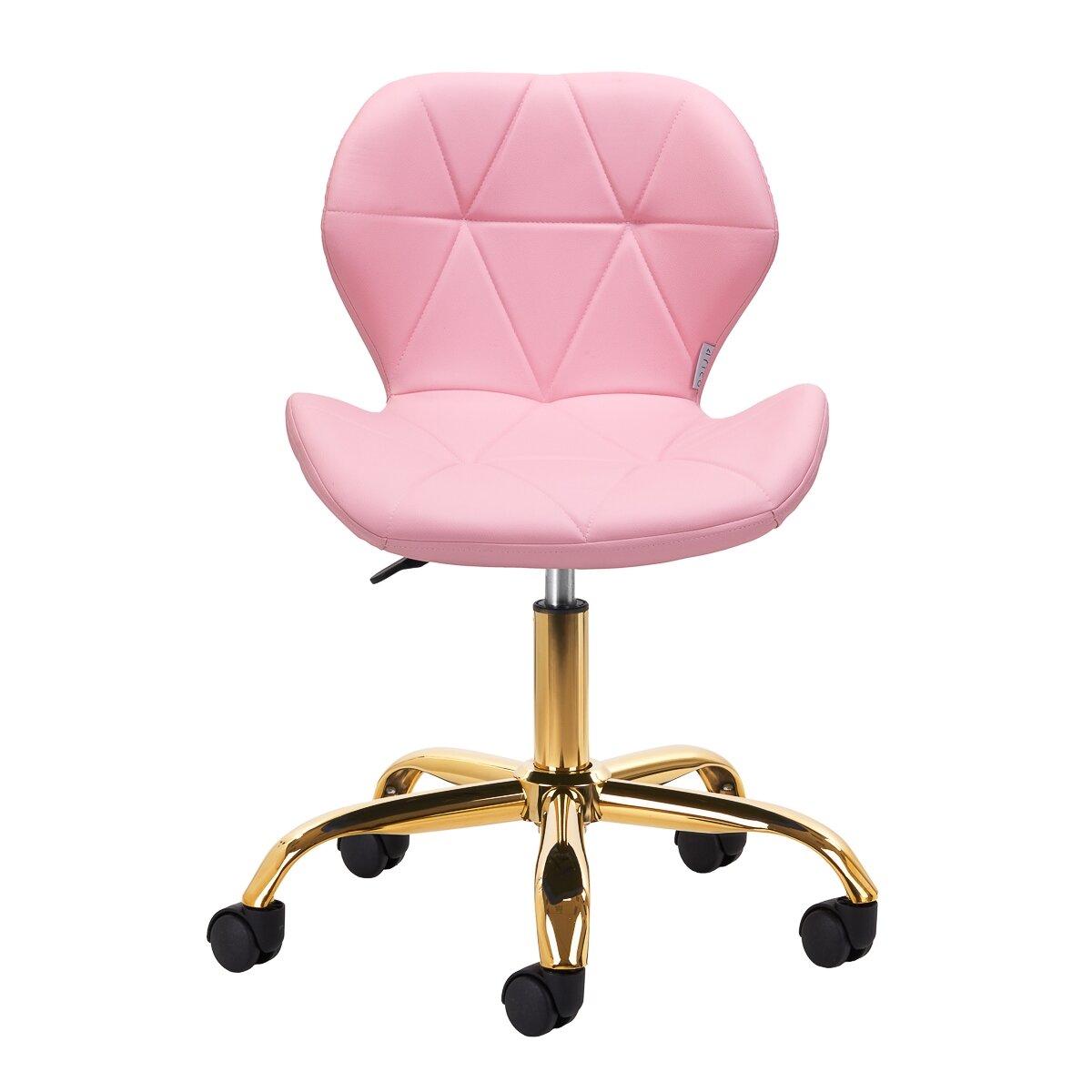 Professional beauty salon chair with wheels QS-06G, pink color 1 Professional beauty salon chair with wheels QS-06G, pink color 1