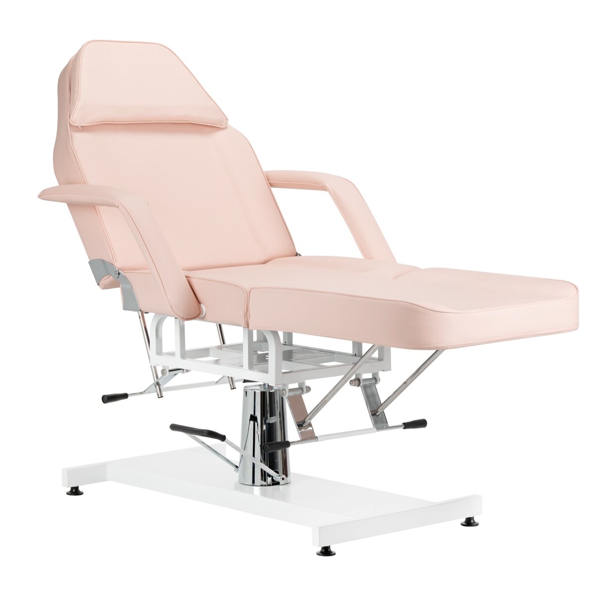 Professional hydraulic cosmetology bed BASIC 210, pink color 2 Professional hydraulic cosmetology bed BASIC 210, pink color 2