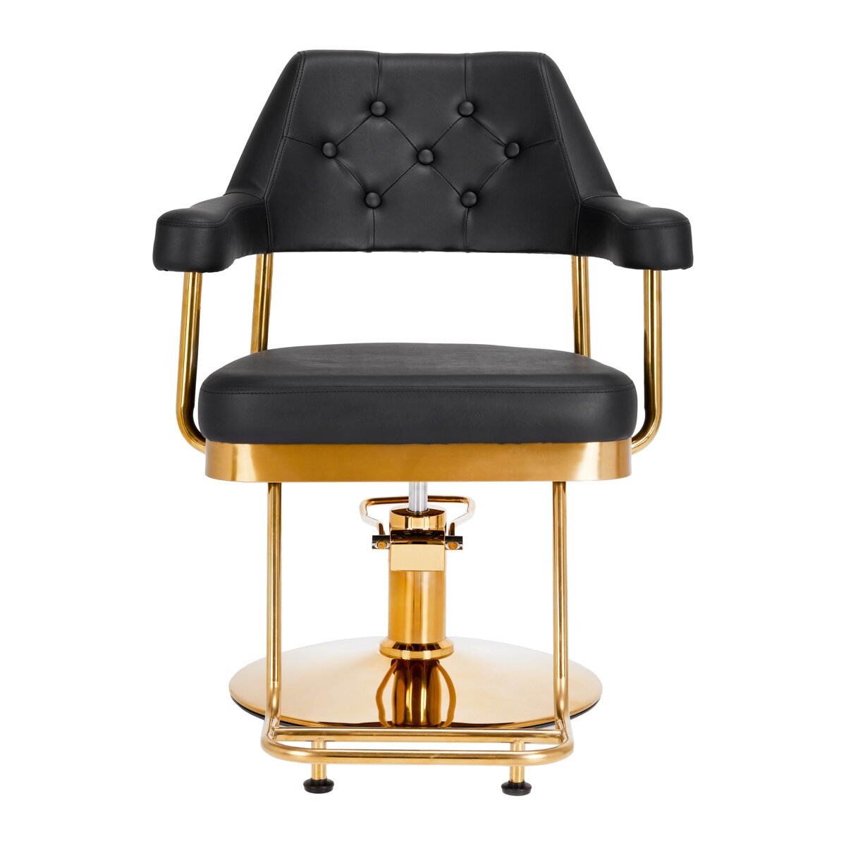 Professional hairdressing chair GABBIANO GRANDA, black with gold details 1 Professional hairdressing chair GABBIANO GRANDA, black with gold details 1