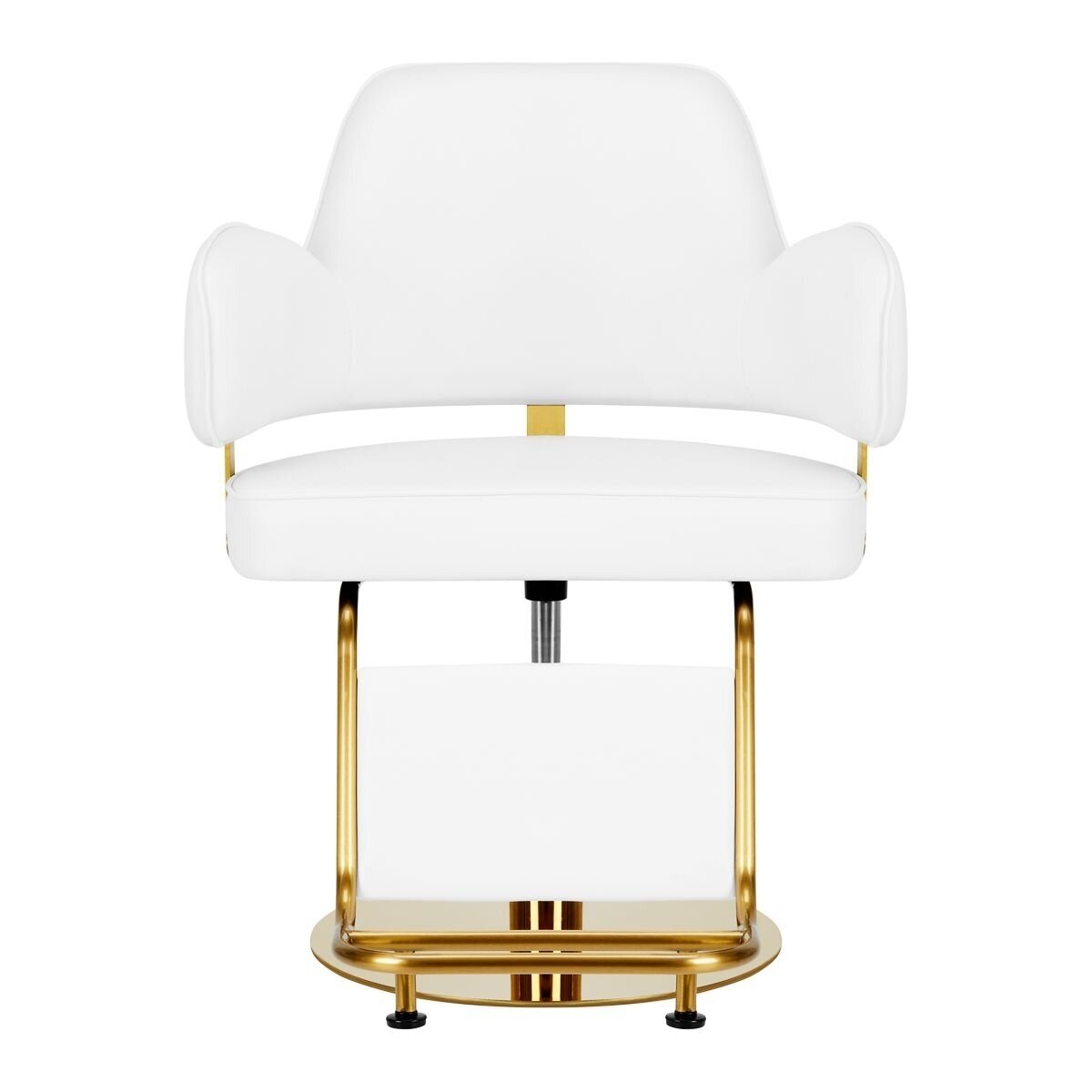 Professional hairdressing chair GABBIANO Linz NQ, white with gold details 1 Professional hairdressing chair GABBIANO Linz NQ, white with gold details 1