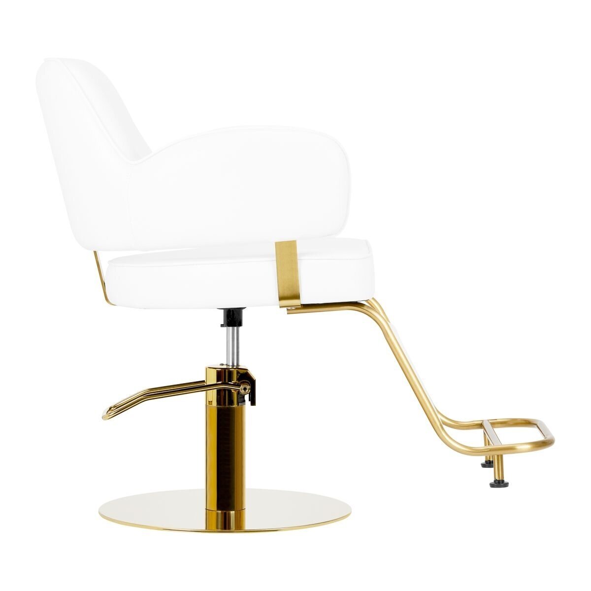 Professional hairdressing chair GABBIANO Linz NQ, white with gold details 3 Professional hairdressing chair GABBIANO Linz NQ, white with gold details 3