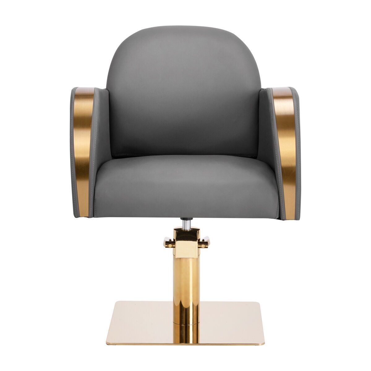 Professional hairdressing chair GABBIANO MALAGA, gray with gold details 1 Professional hairdressing chair GABBIANO MALAGA, gray with gold details 1