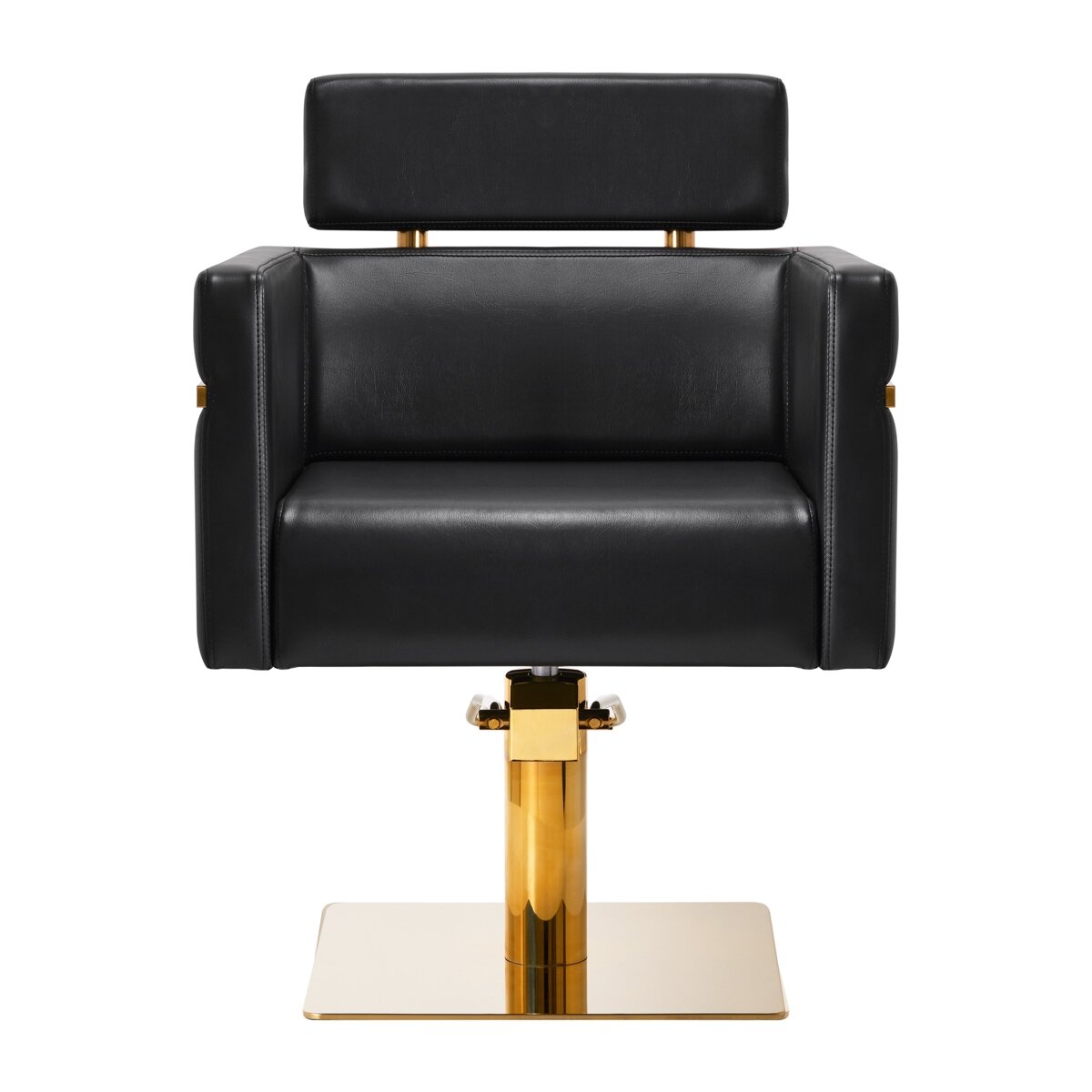 Professional hairdressing chair GABBIANO TOLEDO, black with gold details 1 Professional hairdressing chair GABBIANO TOLEDO, black with gold details 1