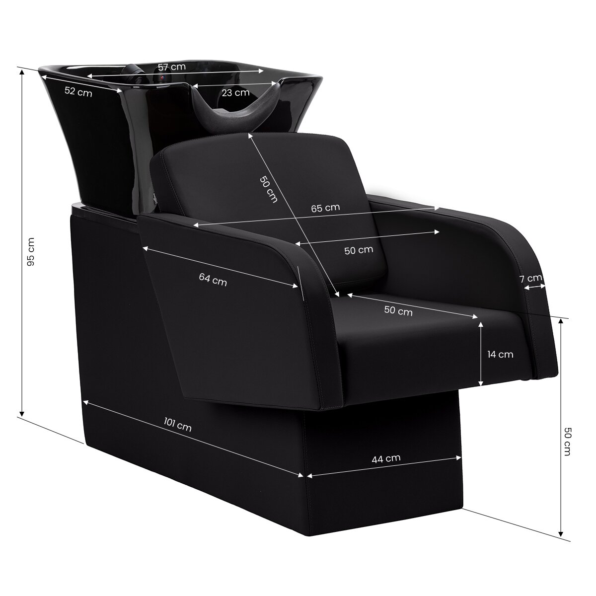 Profesionali kirpyklos plautuvė GABBIANO ELDA, juodos spalvos 7