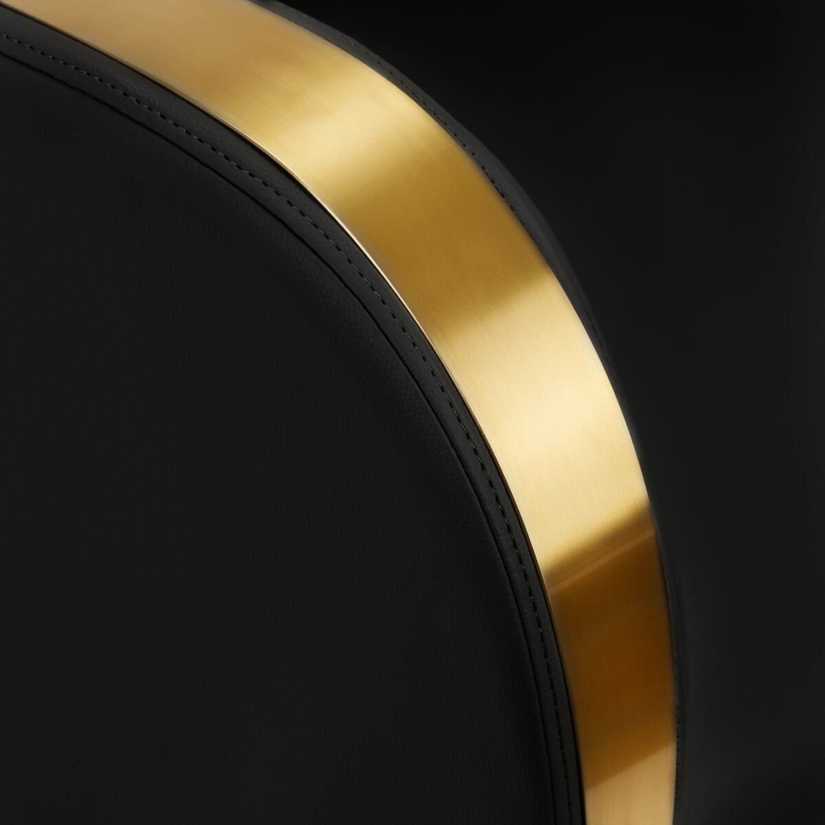 Professional hairdressing sink GABBIANO MALAGA, black with golden armrests 5 Professional hairdressing sink GABBIANO MALAGA, black with golden armrests 5