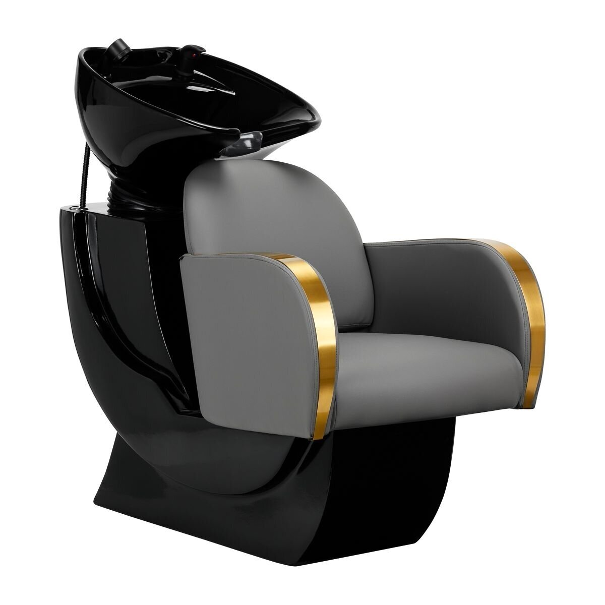 Professional hairdressing sink GABBIANO MALAGA, gray with golden armrests Professional hairdressing sink GABBIANO MALAGA, gray with golden armrests