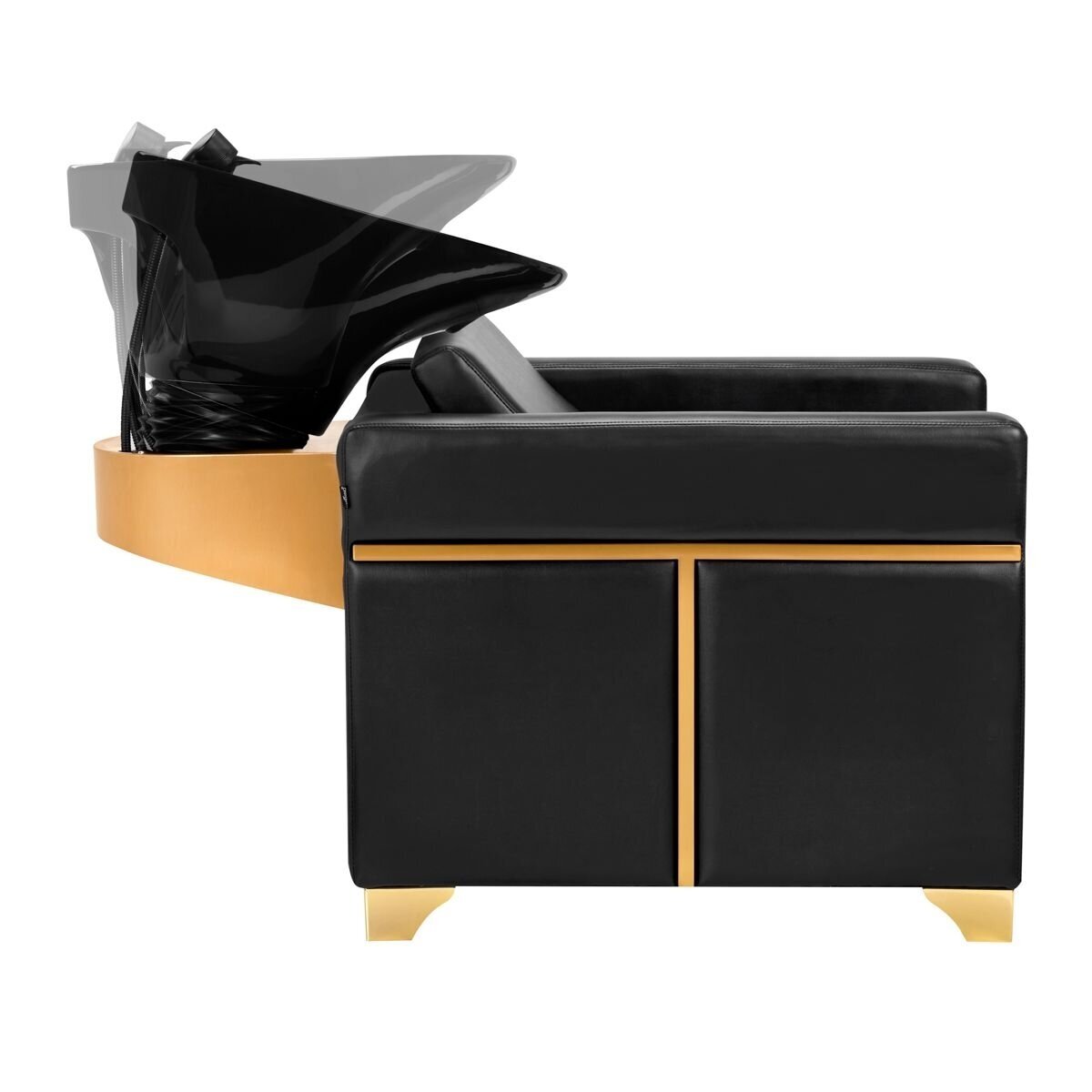 Professional hairdressing sink GABBIANO TOLEDO, black with gold details 1 Professional hairdressing sink GABBIANO TOLEDO, black with gold details 1