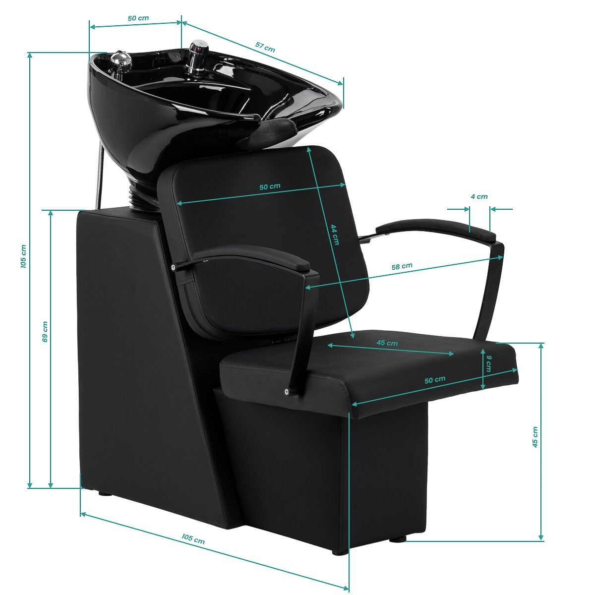 Professional hairdressing sink HAIR SYSTEM EDGE NOIR, black 14 Professional hairdressing sink HAIR SYSTEM EDGE NOIR, black 14