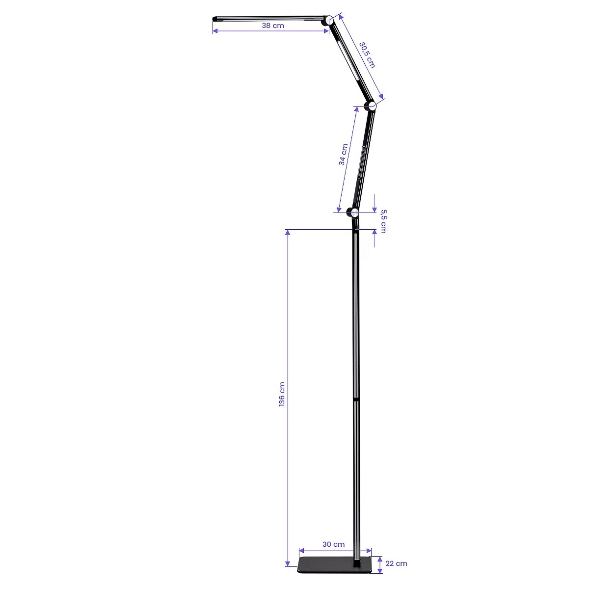 Profesionali kosmetologinė lempa LED YOGA 22W, juodos spalvos 10 Profesionali kosmetologinė lempa LED YOGA 22W, juodos spalvos 10