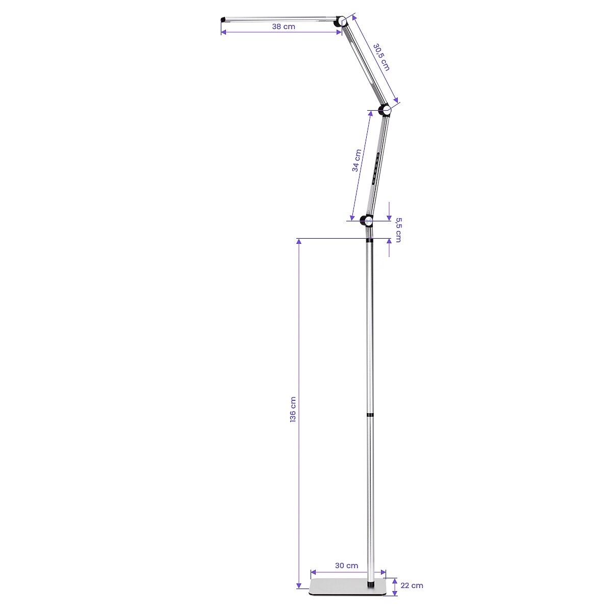 Professional cosmetology lamp LED YOGA 22W, silver color 10 Professional cosmetology lamp LED YOGA 22W, silver color 10