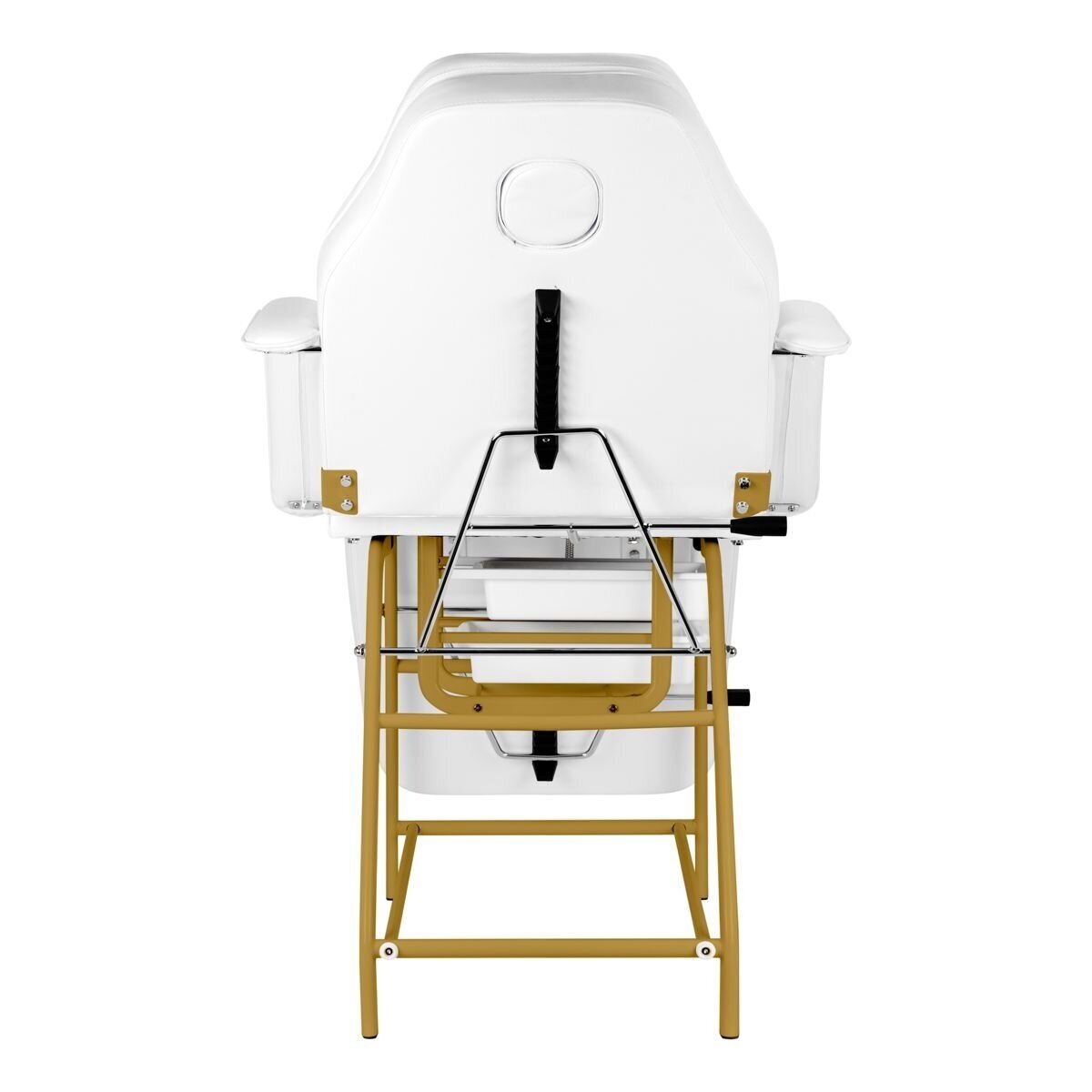 Professional cosmetology bed-chair for beauty procedures 557G, white-gold color 4 Professional cosmetology bed-chair for beauty procedures 557G, white-gold color 4