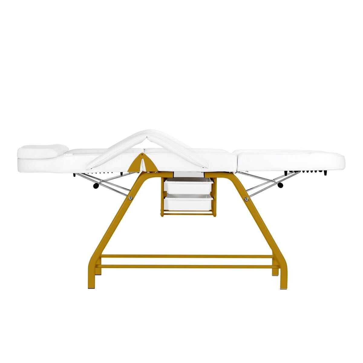 Professional cosmetology bed-chair for beauty procedures 557G, white-gold color 7 Professional cosmetology bed-chair for beauty procedures 557G, white-gold color 7