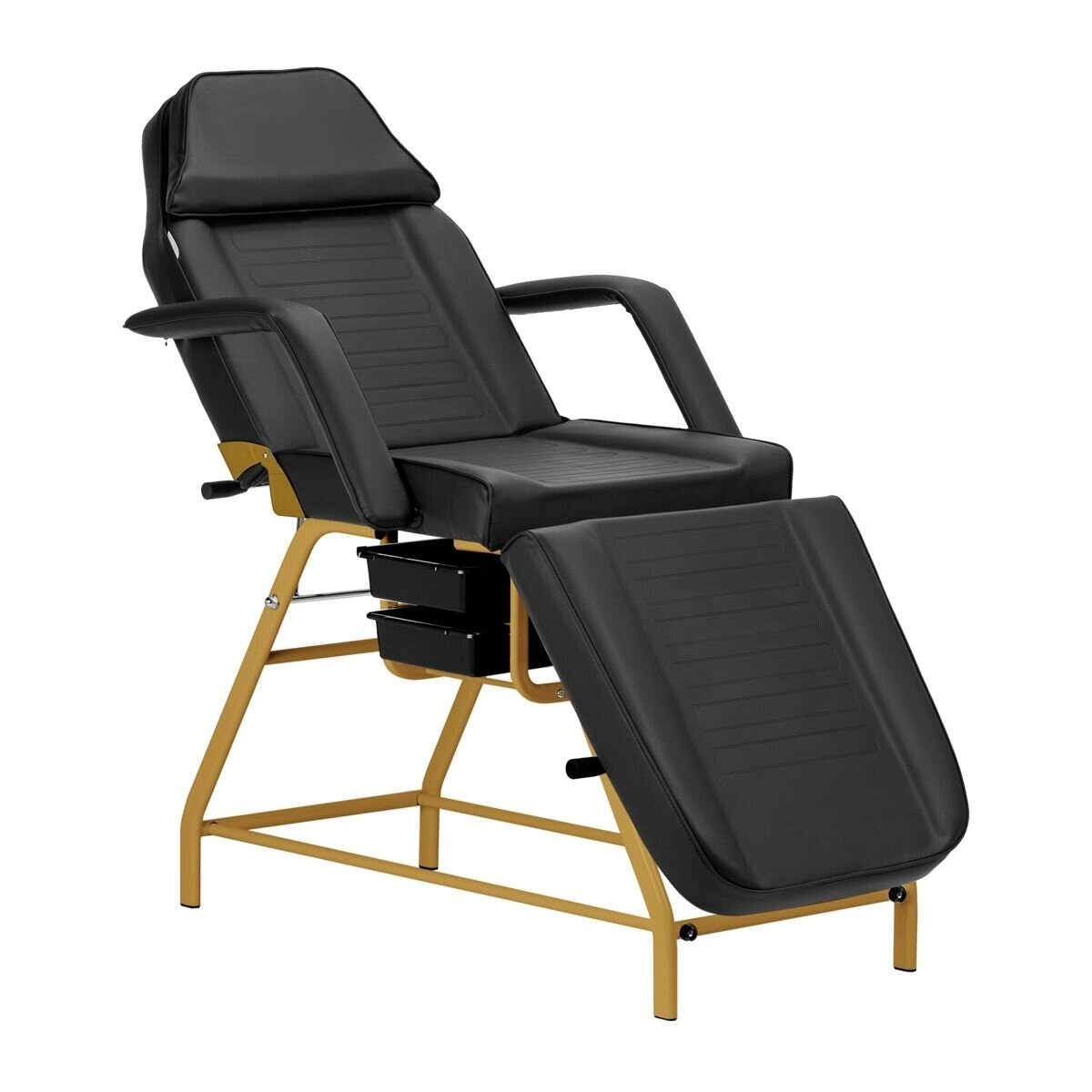 Professional cosmetology bed-chair for beauty procedures 557G, black and gold color 1 Professional cosmetology bed-chair for beauty procedures 557G, black and gold color 1