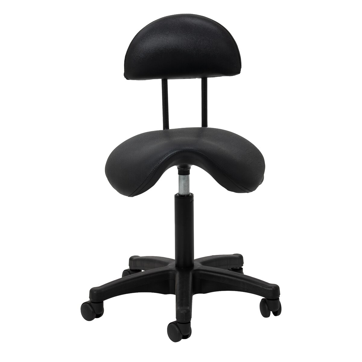 Professional master chair-saddle for beauticians 6001, black with black base 2 Professional master chair-saddle for beauticians 6001, black with black base 2