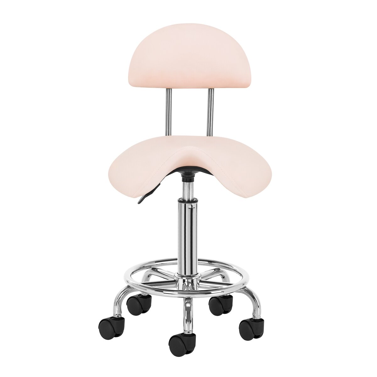 Professional master chair-saddle for beauticians 6001, pink 1 Professional master chair-saddle for beauticians 6001, pink 1