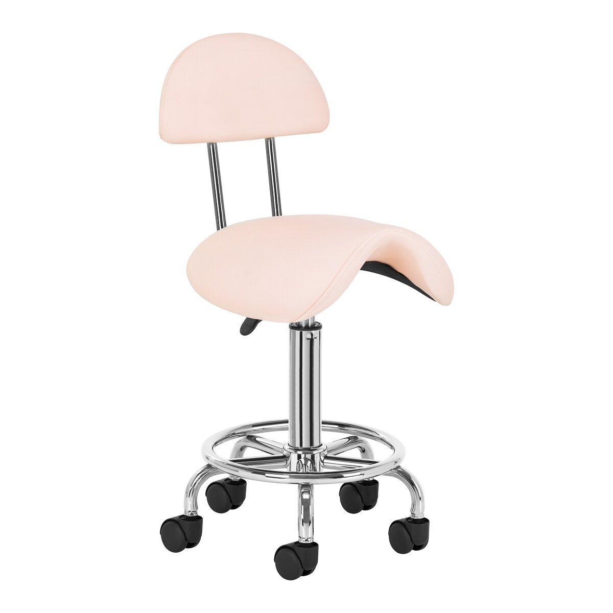 Professional master chair-saddle for beauticians 6001, pink Professional master chair-saddle for beauticians 6001, pink