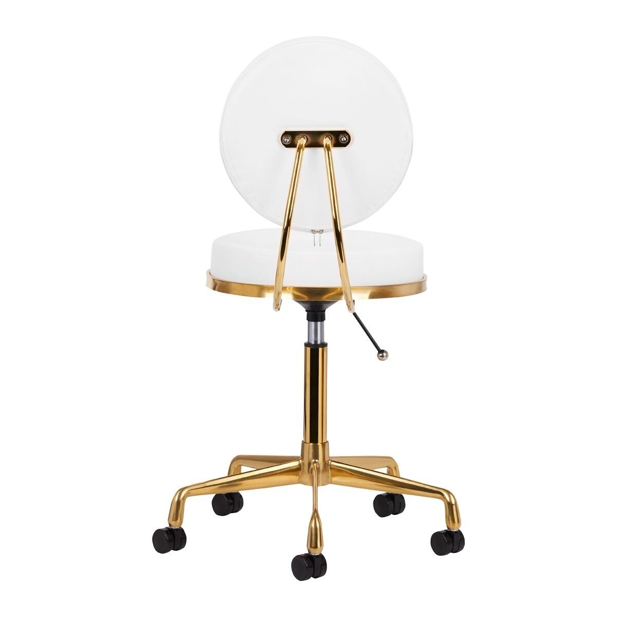 Professional master chair for beauticians H5, gold white color 2