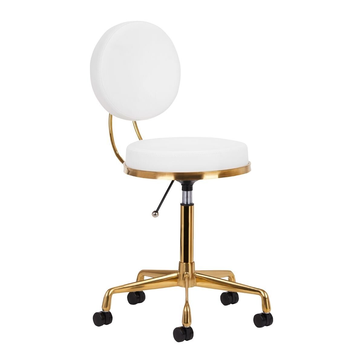 Professional master chair for beauticians H5, gold white color Professional master chair for beauticians H5, gold white color