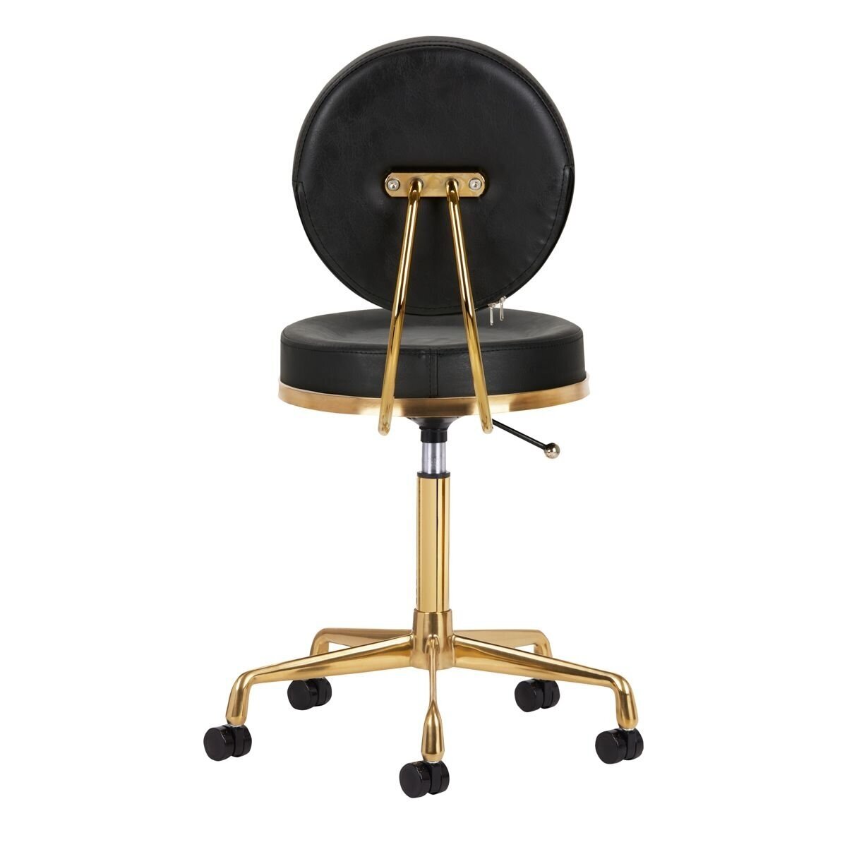 Professional master chair for beauticians and beauty salons H5, black seat with golden foot 2 Professional master chair for beauticians and beauty salons H5, black seat with golden foot 2