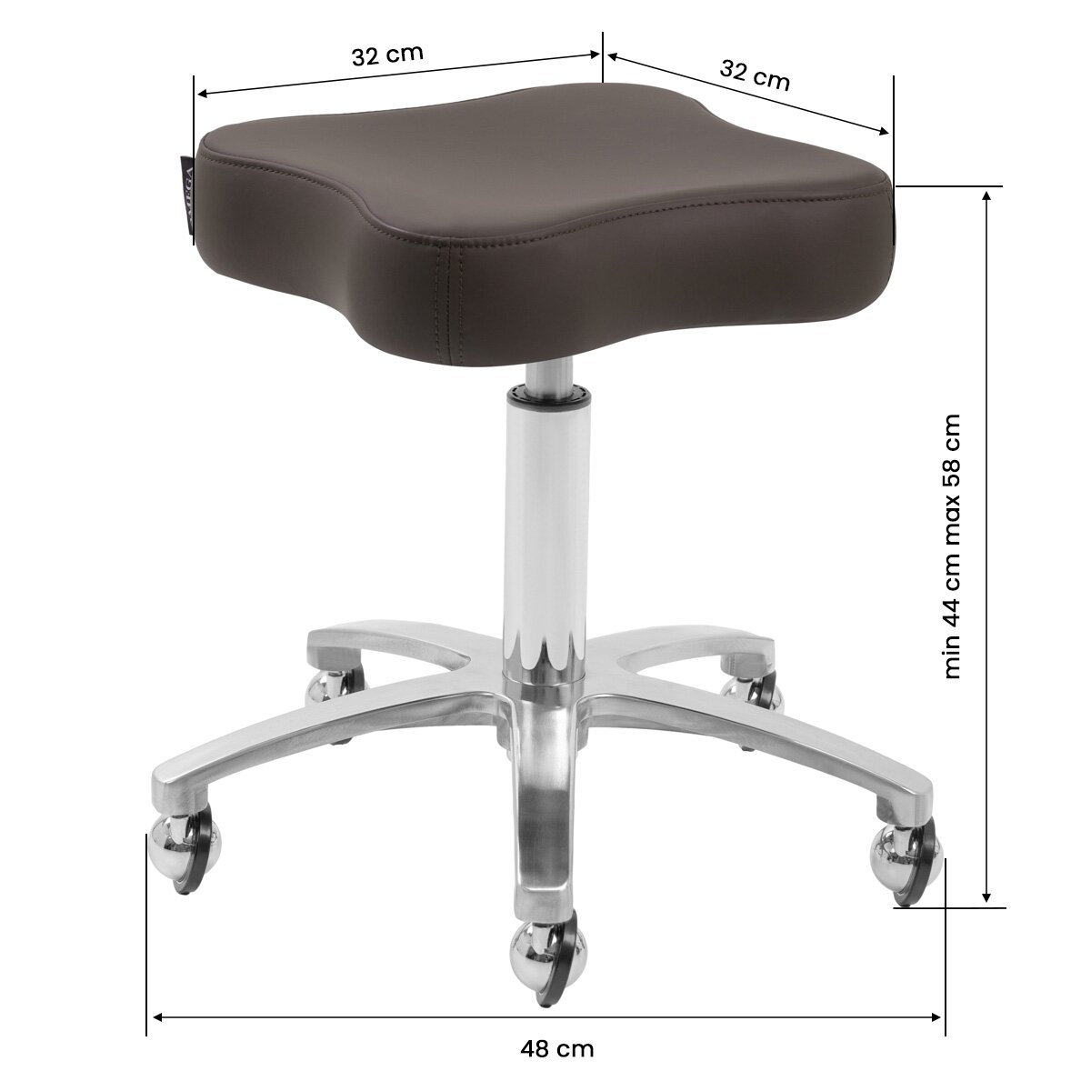 Professional master's chair with wheels OMEGA SUPREMO, brown 4 Professional master's chair with wheels OMEGA SUPREMO, brown 4