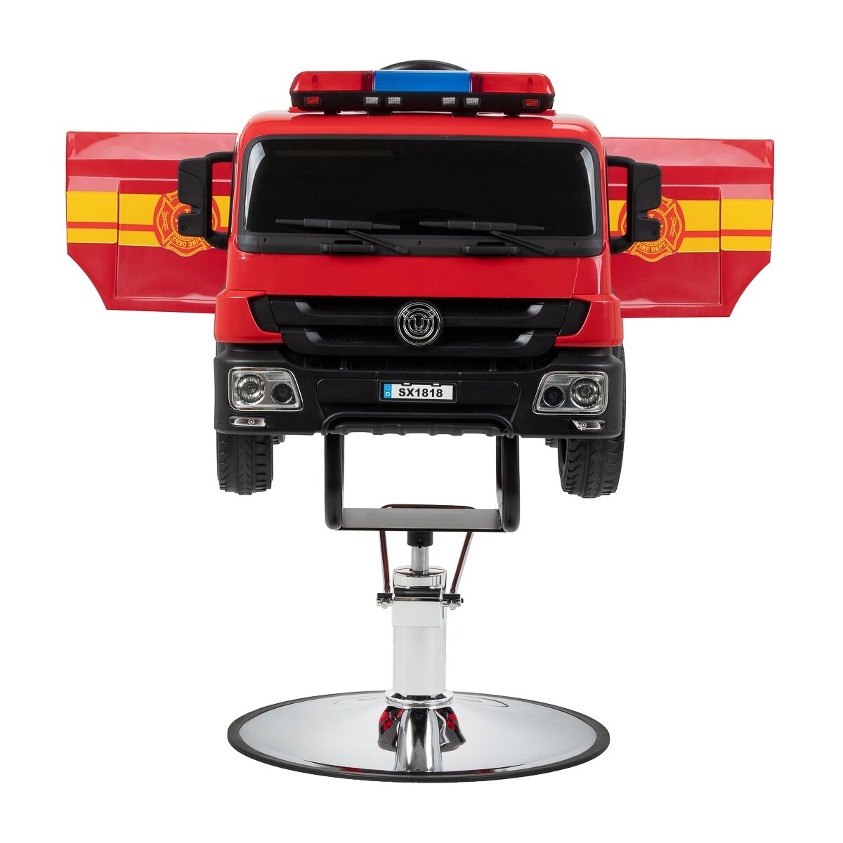Profesionali vaikiška kėdė kirpykloms GABBIANO FIRE ENGINE, raudonos spalvos 3