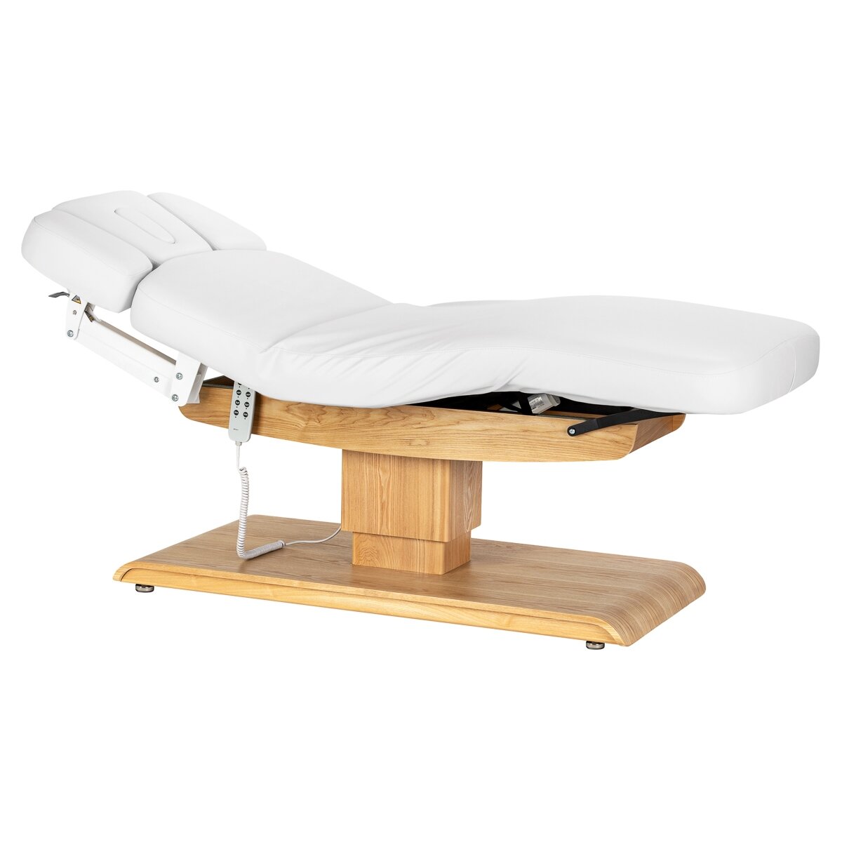 Profesionalus elektrinis masažo ir SPA gultas SILLON RELAX, baltos spalvos su šviesiu pagrindu