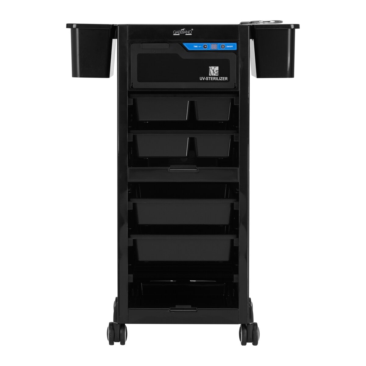 Professional barber trolley GABBIANO 68UV with sterilizer, black color 3 Professional barber trolley GABBIANO 68UV with sterilizer, black color 3