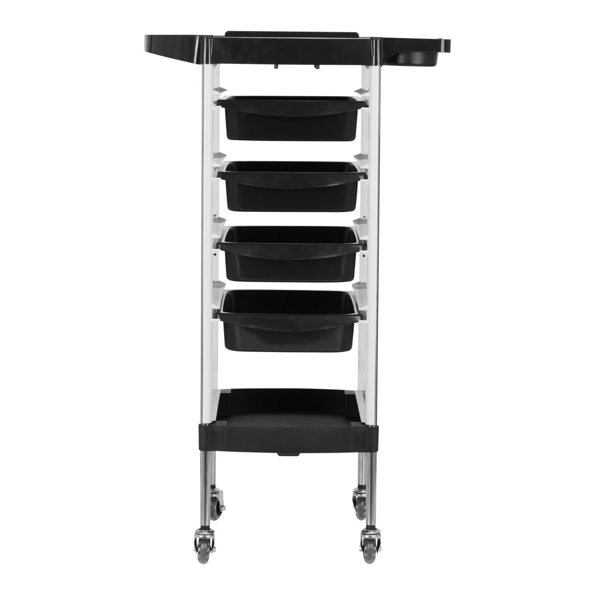 Professional hairdresser trolley GABBIANO X11-9 GRAPHICS, black and white colors 2 Professional hairdresser trolley GABBIANO X11-9 GRAPHICS, black and white colors 2