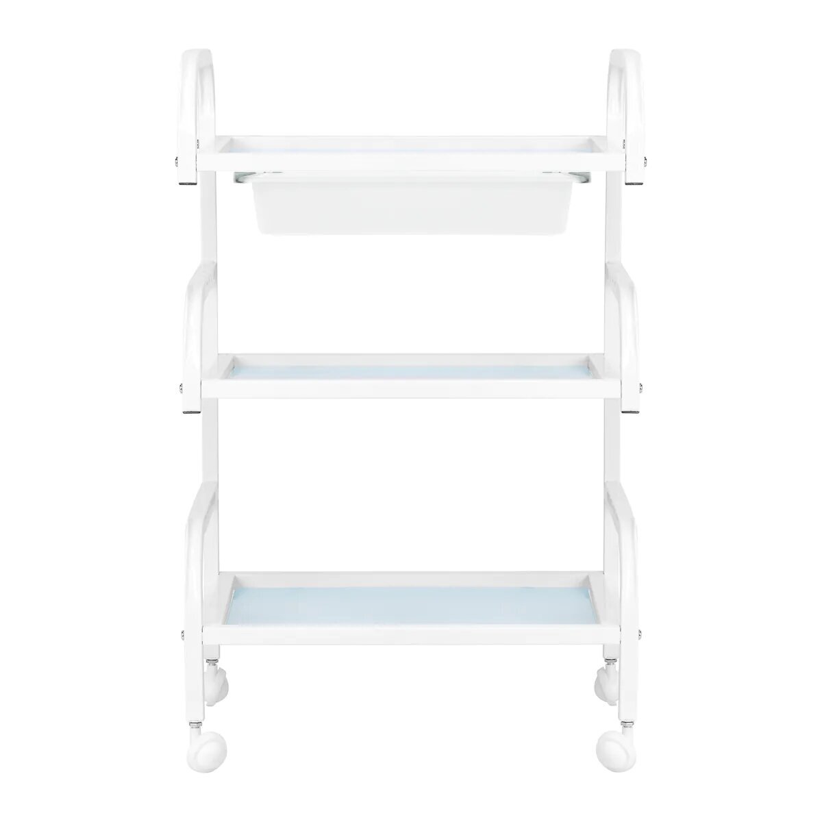 Professional cosmetology trolley BASIC 121, white color 1