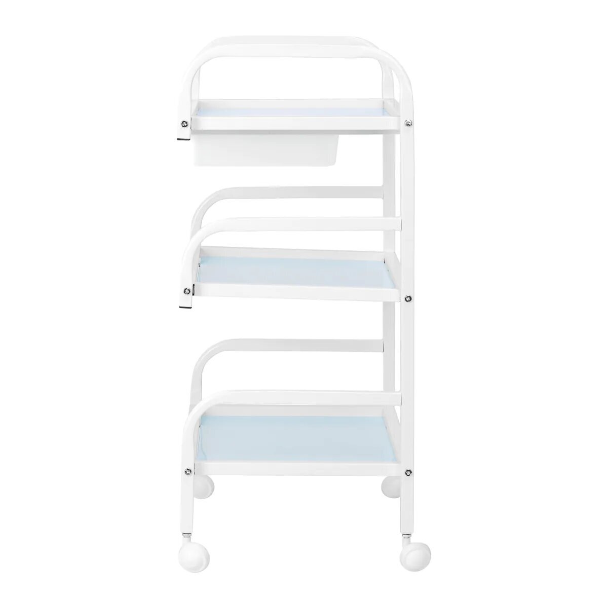 Professional cosmetology trolley BASIC 121, white color 2 Professional cosmetology trolley BASIC 121, white color 2