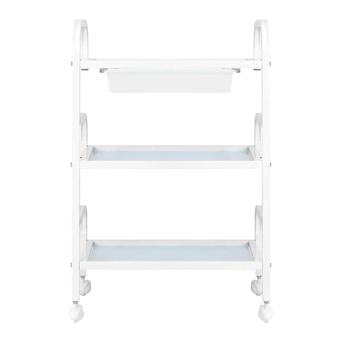 Professional cosmetology trolley BASIC 121, white color 3
