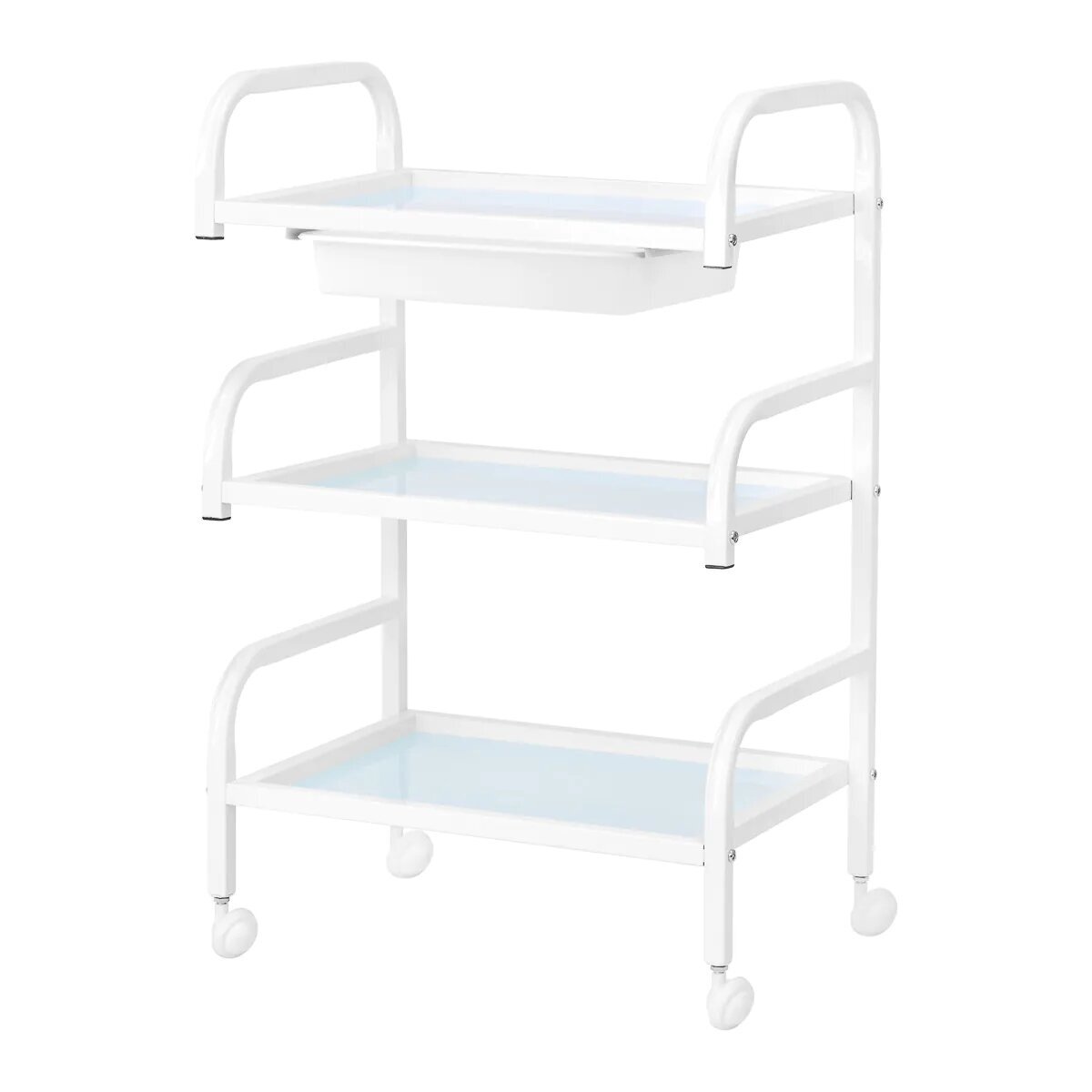 Professional cosmetology trolley BASIC 121, white color