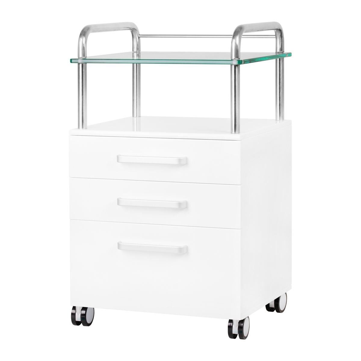 Professional cosmetic trolley for podological procedures 6053, white color Professional cosmetic trolley for podological procedures 6053, white color