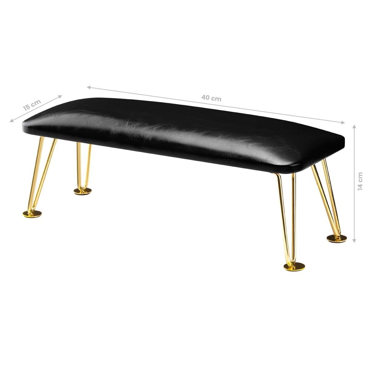 Professional armrest for manicure 6M, black/gold color 4 Professional armrest for manicure 6M, black/gold color 4
