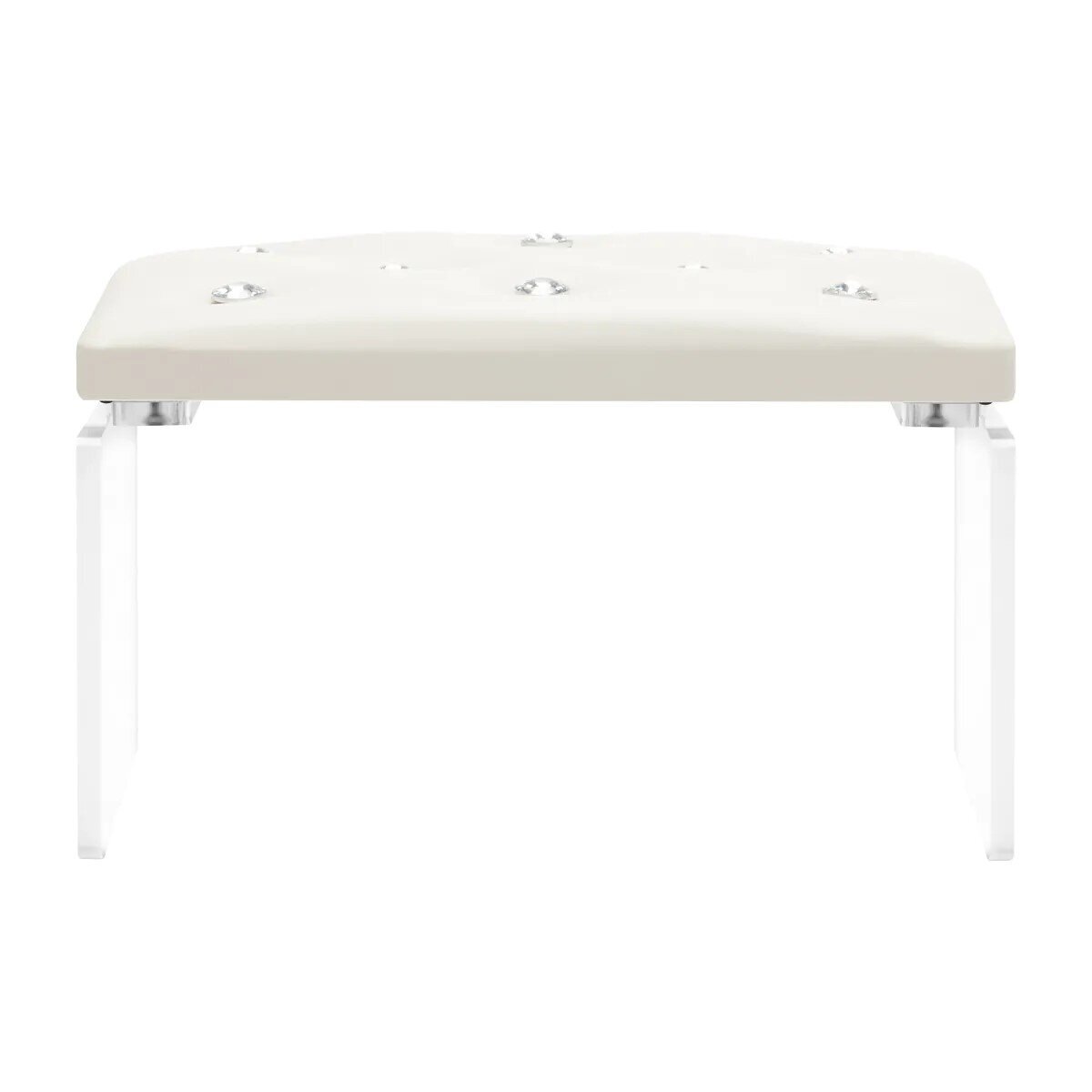 Professional manicure armrest MOMO DIAMOND, milky eco leather