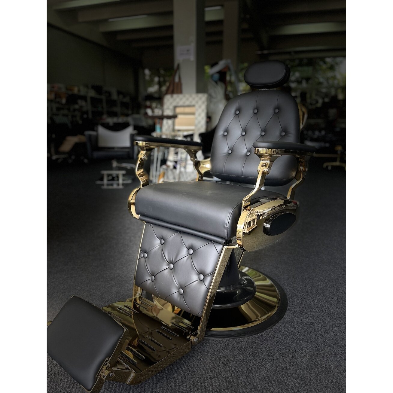 Professional barbers and beauty salons haircut chair GABBIANO FRANSESCO, black color 12 Professional barbers and beauty salons haircut chair GABBIANO FRANSESCO, black color 12