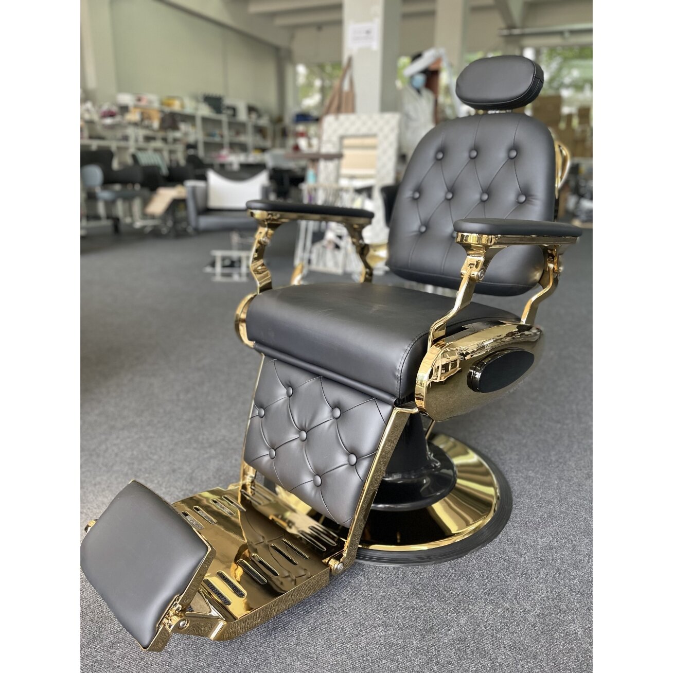 Professional barbers and beauty salons haircut chair GABBIANO FRANSESCO, black color 6