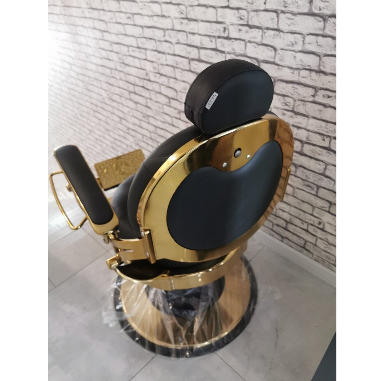 Professional barbers and beauty salons haircut chair GABBIANO GIULIO GOLD, black color 12