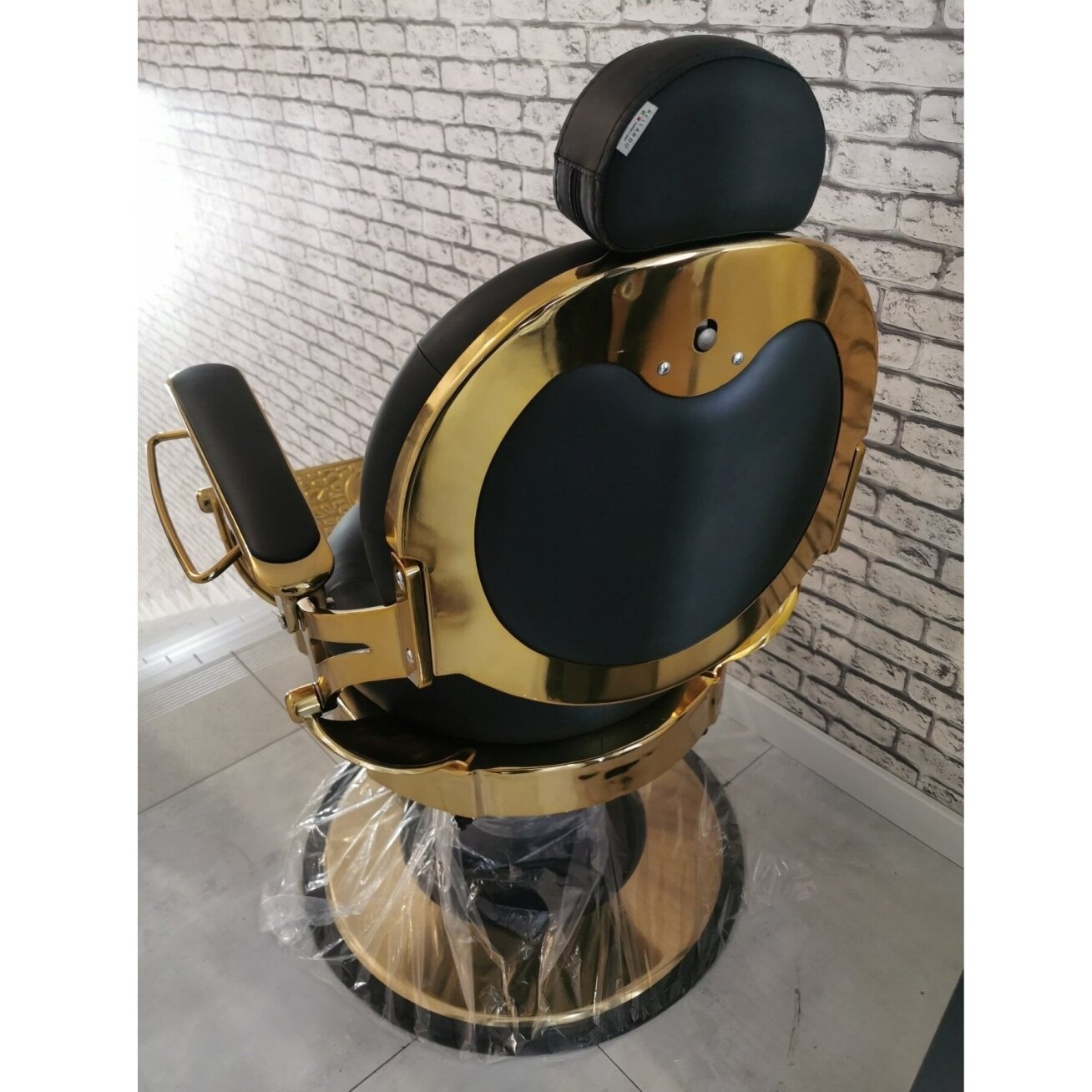 Professional barbers and beauty salons haircut chair GABBIANO GIULIO GOLD, black color 13