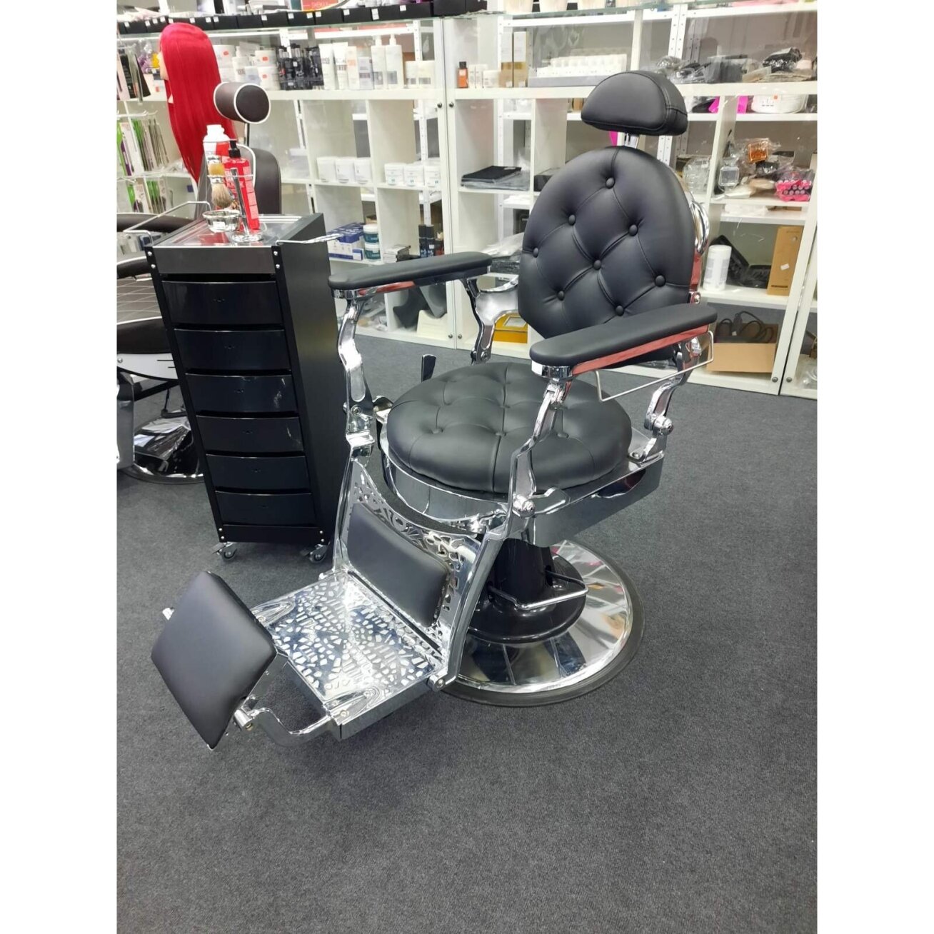 Professional barbers and beauty salons haircut chair GABBIANO GIULO black color 6 Professional barbers and beauty salons haircut chair GABBIANO GIULO black color 6